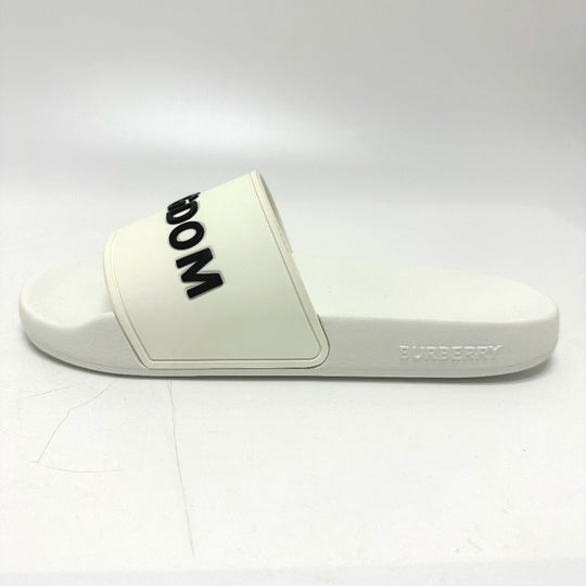 BURBERRY Sandals rubber white Two-tone beach sandals logo KINGDOM Women 37 Used Authentic