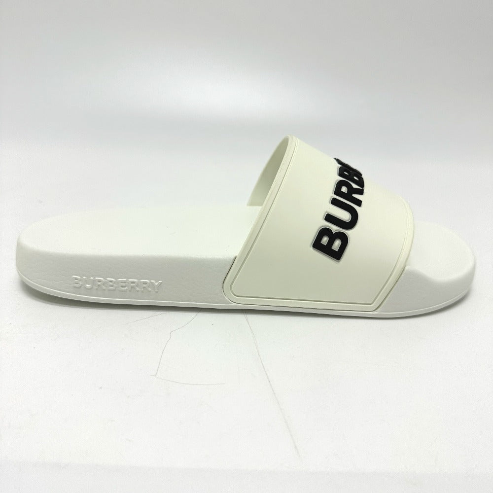 BURBERRY Sandals rubber white Two-tone beach sandals logo KINGDOM Women 37 Used Authentic