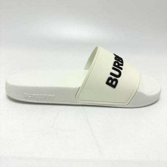 BURBERRY Sandals rubber white Two-tone beach sandals logo KINGDOM Women 37 Used Authentic