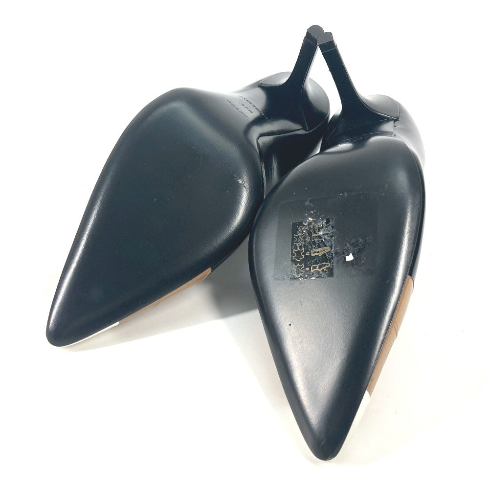 BURBERRY pumps 8008584 leather beige Tricolor color Women 37.5 Used Authentic