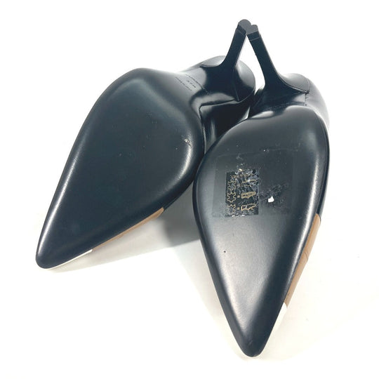 BURBERRY pumps 8008584 leather beige Tricolor color Women 37.5 Used Authentic