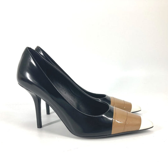 BURBERRY pumps 8008584 leather beige Tricolor color Women 37.5 Used Authentic