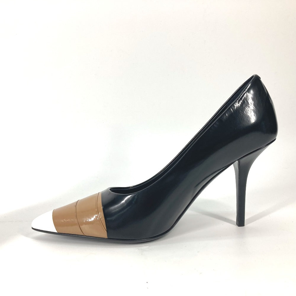 BURBERRY pumps 8008584 leather beige Tricolor color Women 37.5 Used Authentic
