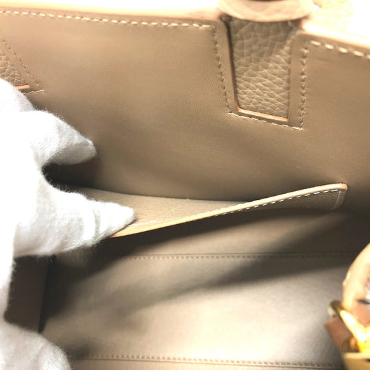 BURBERRY Handbag 8072522 leather White x beige BT Bicolor