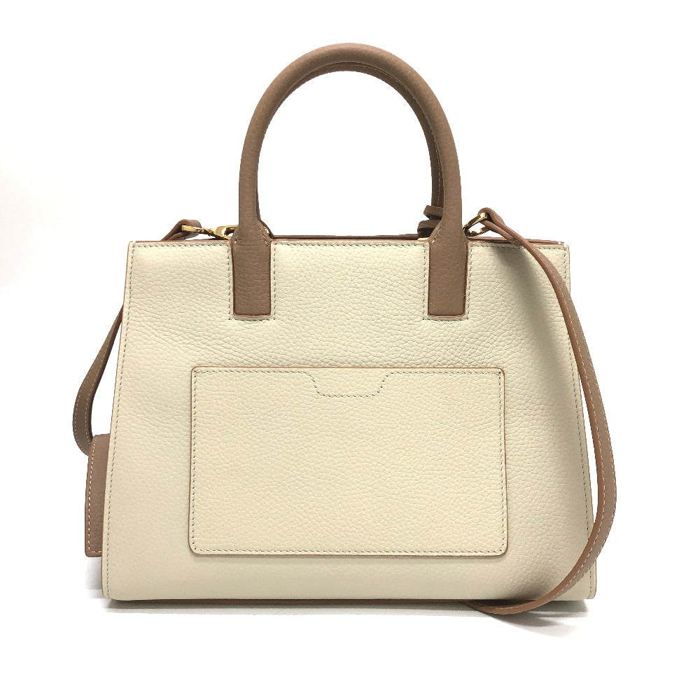 BURBERRY Handbag 8072522 leather White x beige BT Bicolor