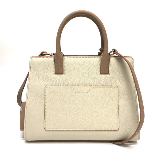 BURBERRY Handbag 8072522 leather White x beige BT Bicolor
