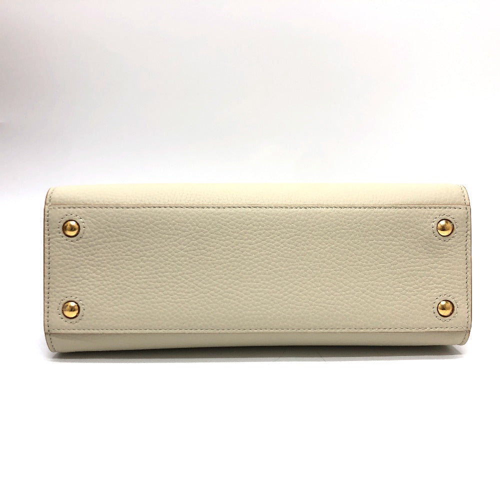 BURBERRY Handbag 8072522 leather White x beige BT Bicolor