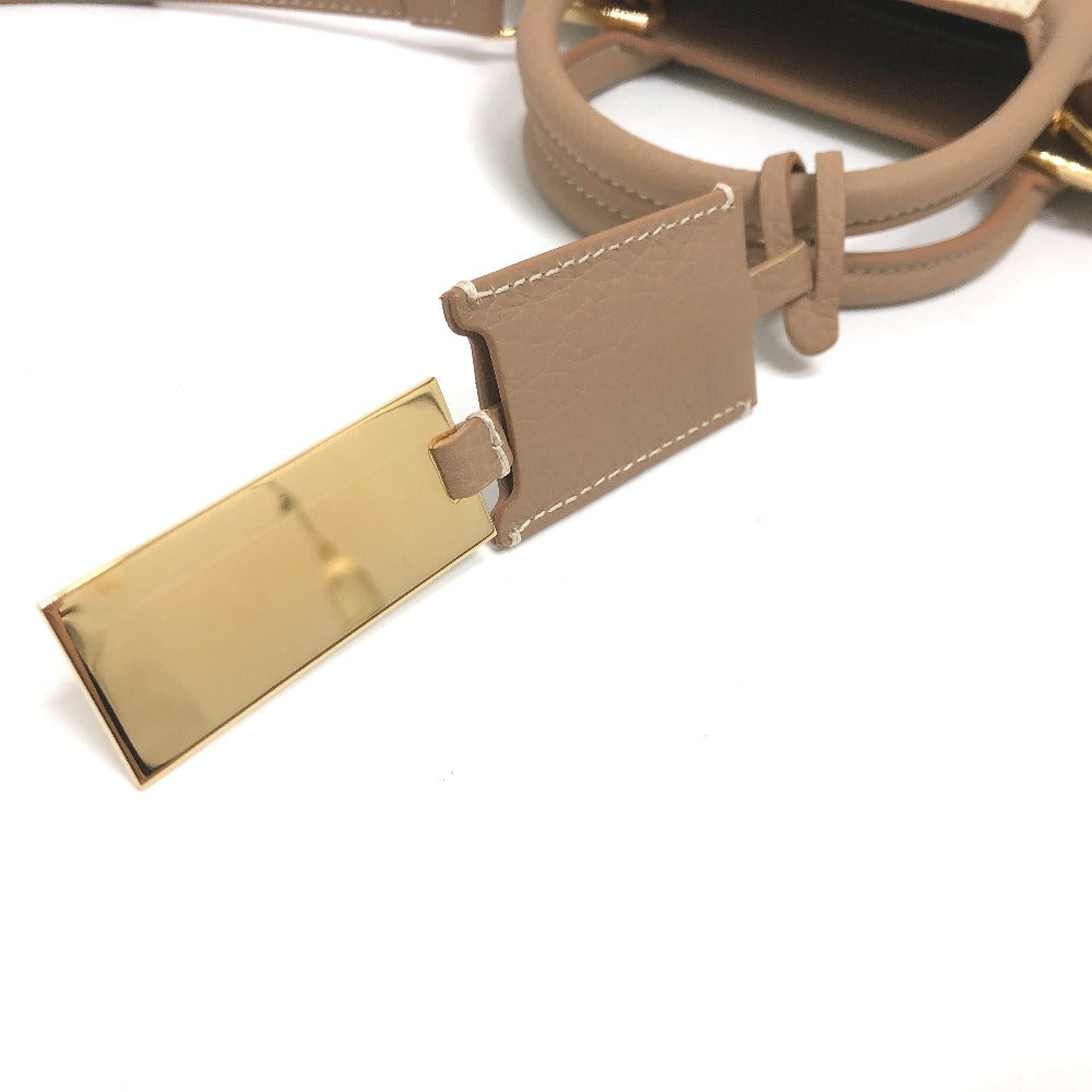 BURBERRY Handbag 8072522 leather White x beige BT Bicolor