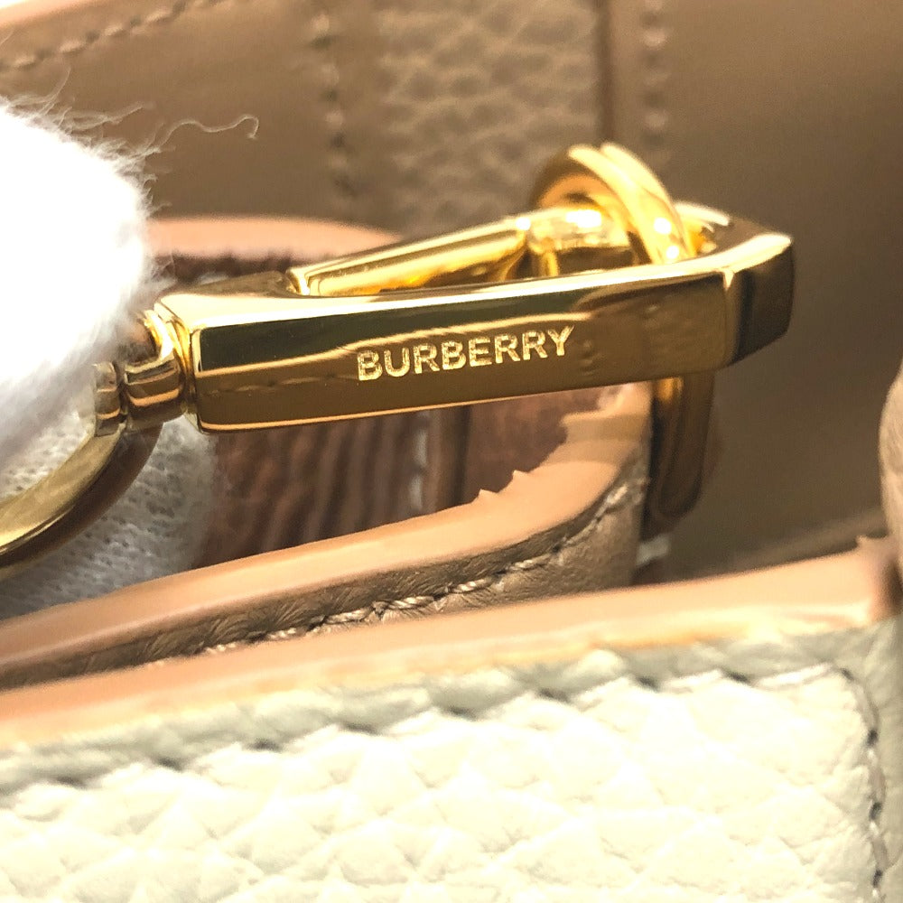 BURBERRY Handbag 8072522 leather White x beige BT Bicolor