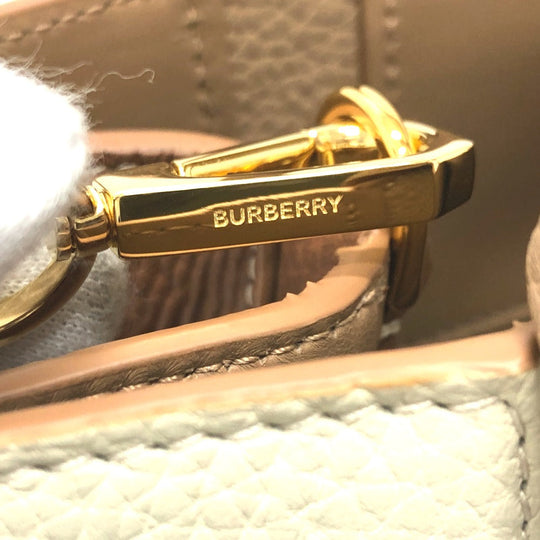 BURBERRY Handbag 8072522 leather White x beige BT Bicolor