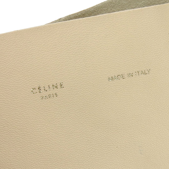 CELINE Tote Bag 169263EBT leather beige Horizontalkava Women Used Authentic