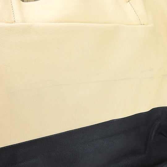 CELINE Tote Bag 169263EBT leather beige Horizontalkava Women Used Authentic