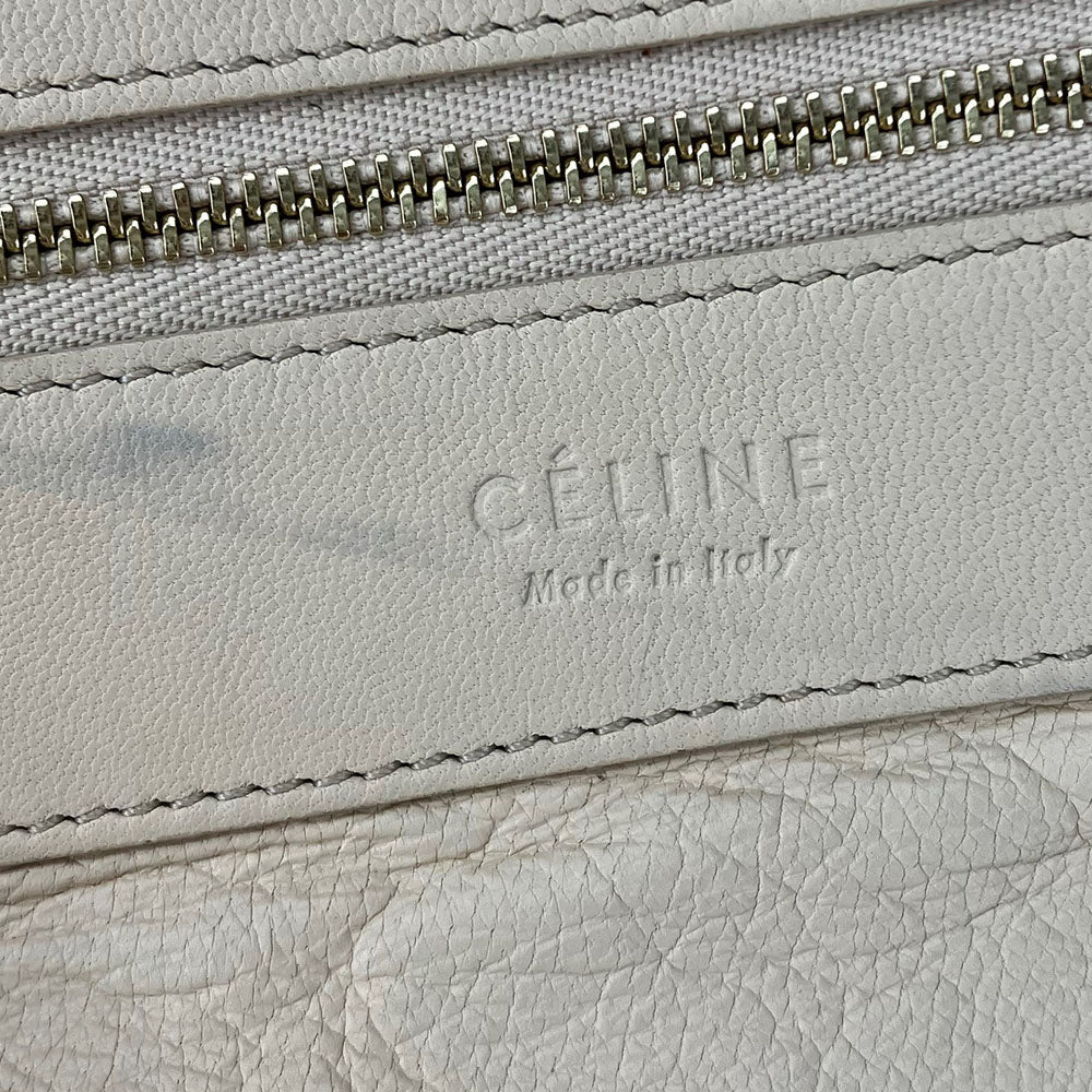 CELINE Tote Bag 169263EBT leather beige Horizontalkava Women Used Authentic