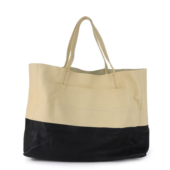 CELINE Tote Bag 169263EBT leather beige Horizontalkava Women Used Authentic