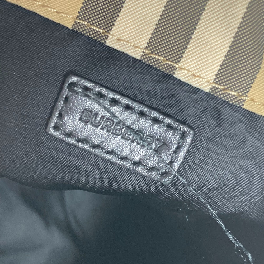 BURBERRY Pouch Nylon beige Handbag check Women Used Authentic