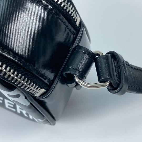 BURBERRY Shoulder Bag leather black By color logo Horseferry mens Used Authentic