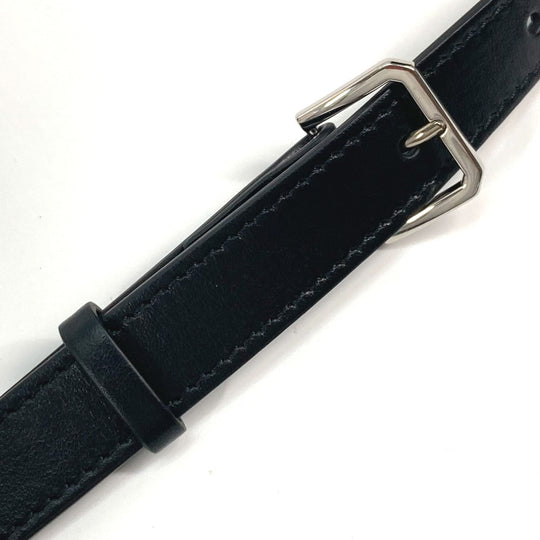 BURBERRY Shoulder Bag leather black By color logo Horseferry mens Used Authentic