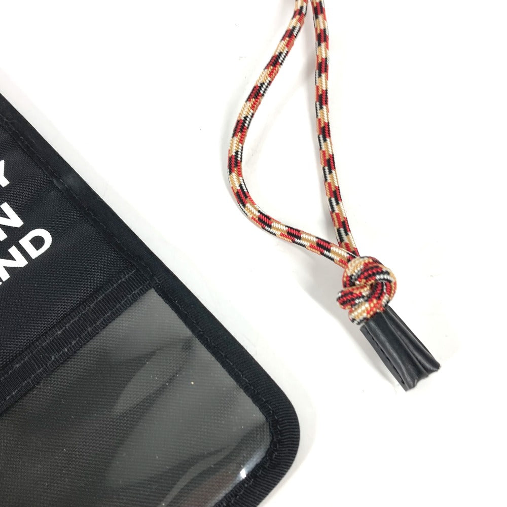 BURBERRY Card Case Nylon black Pass case logo Women Used Authentic