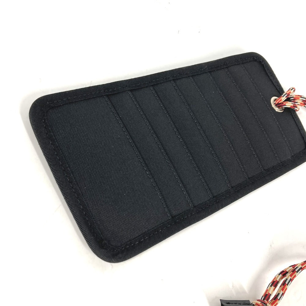 BURBERRY Card Case Nylon black Pass case logo Women Used Authentic