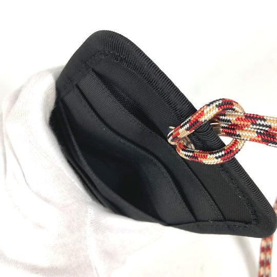 BURBERRY Card Case Nylon black Pass case logo Women Used Authentic