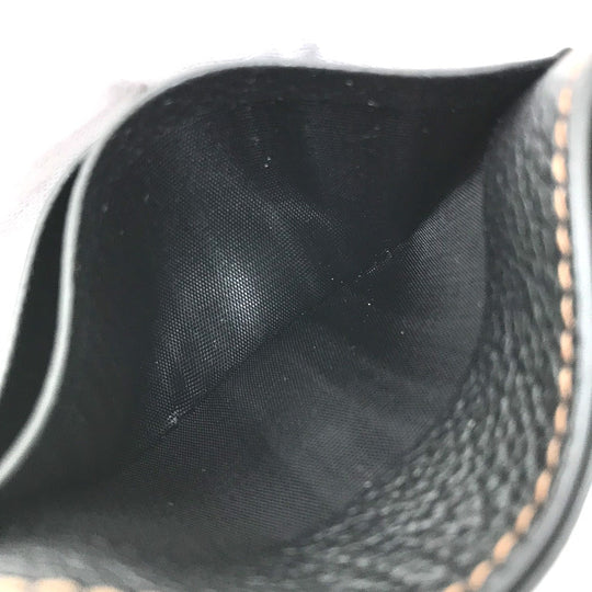 BURBERRY Card Case leather black TB Women Used Authentic