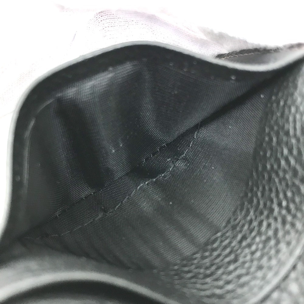 BURBERRY Card Case leather black TB Women Used Authentic