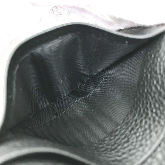 BURBERRY Card Case leather black TB Women Used Authentic