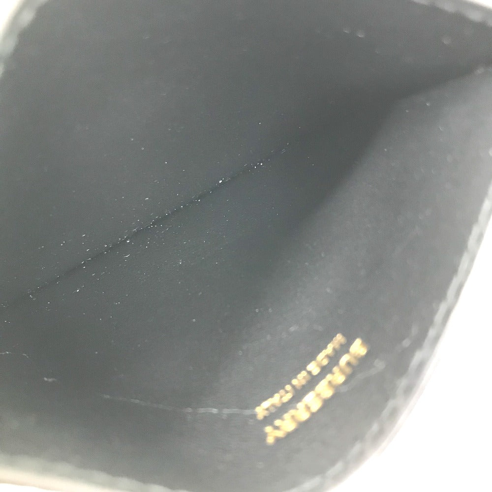 BURBERRY Card Case leather black TB Women Used Authentic