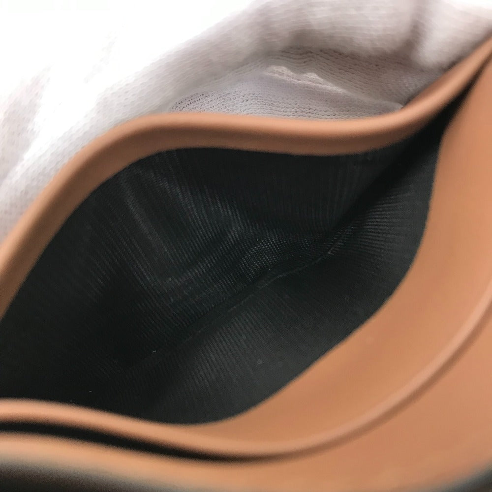 BURBERRY Card Case leather Brown logo Women Used Authentic