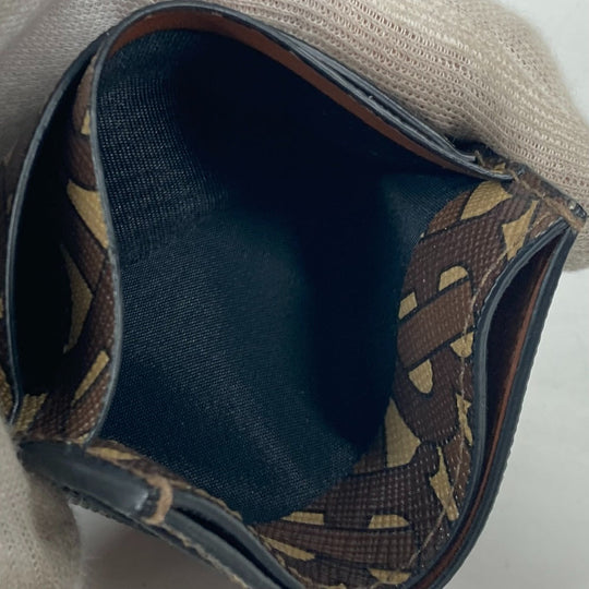 BURBERRY Card Case leather Brown TB logo unisex(Unisex) Used Authentic