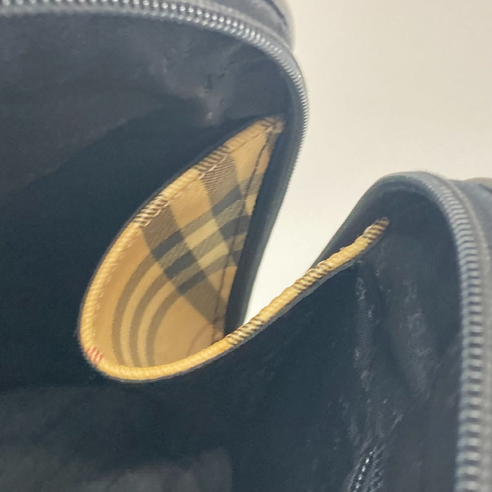 BURBERRY Handbag PVC / Leather beige Check Pattern Women Used Authentic