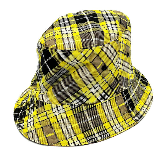 BURBERRY hat 8036994 wool Yellow x brown Vintage check reversible unisex(Unisex) M Used Authentic