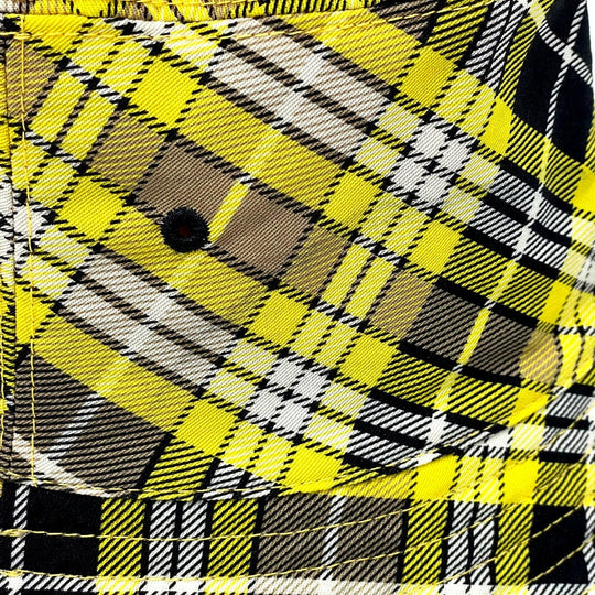 BURBERRY hat 8036994 wool Yellow x brown Vintage check reversible unisex(Unisex) M Used Authentic