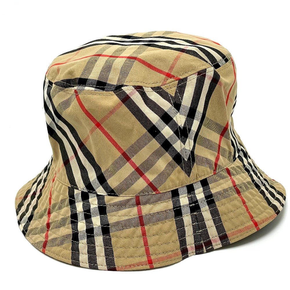 BURBERRY hat 8036994 wool Yellow x brown Vintage check reversible unisex(Unisex) M Used Authentic