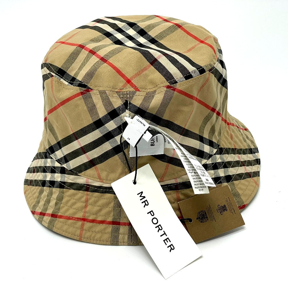 BURBERRY hat 8036994 wool Yellow x brown Vintage check reversible unisex(Unisex) M Used Authentic