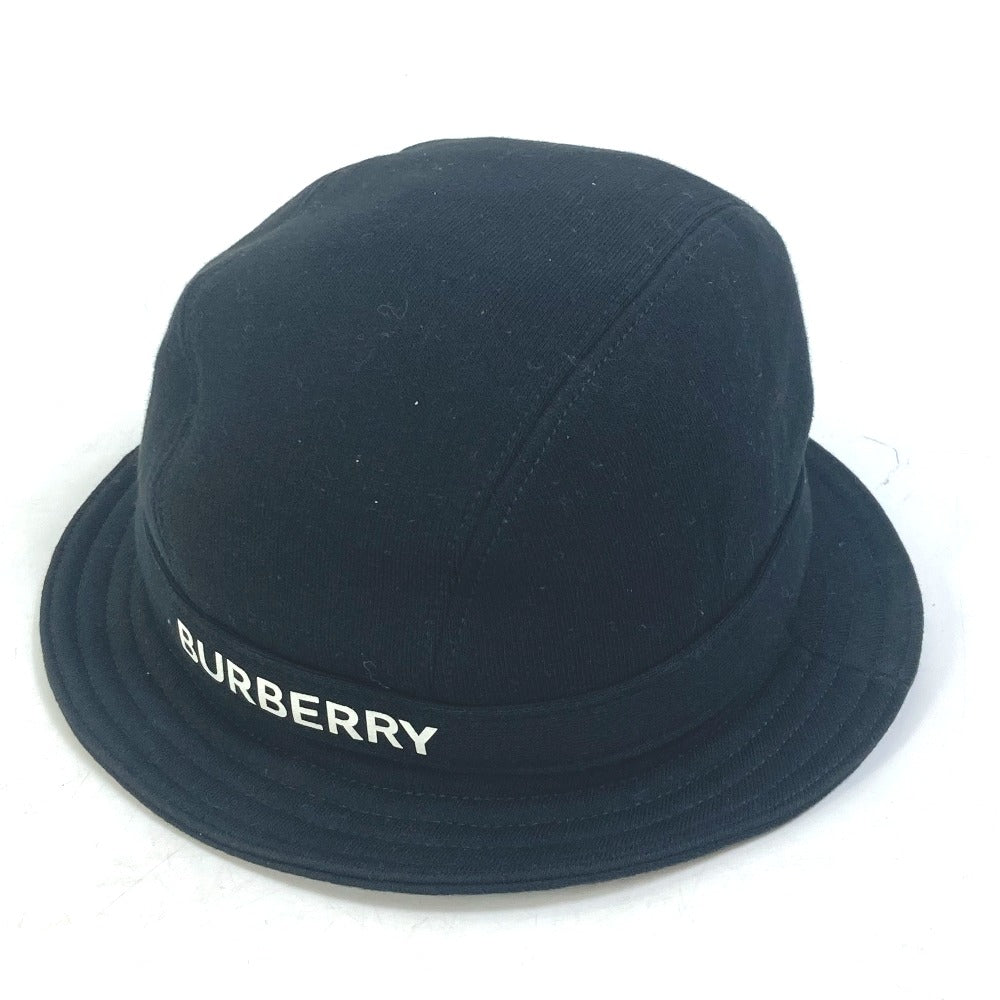 BURBERRY hat 8026928 cotton black hat hat logo Women M Used Authentic