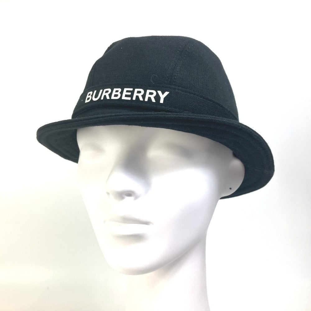 BURBERRY hat 8026928 cotton black hat hat logo Women M Used Authentic