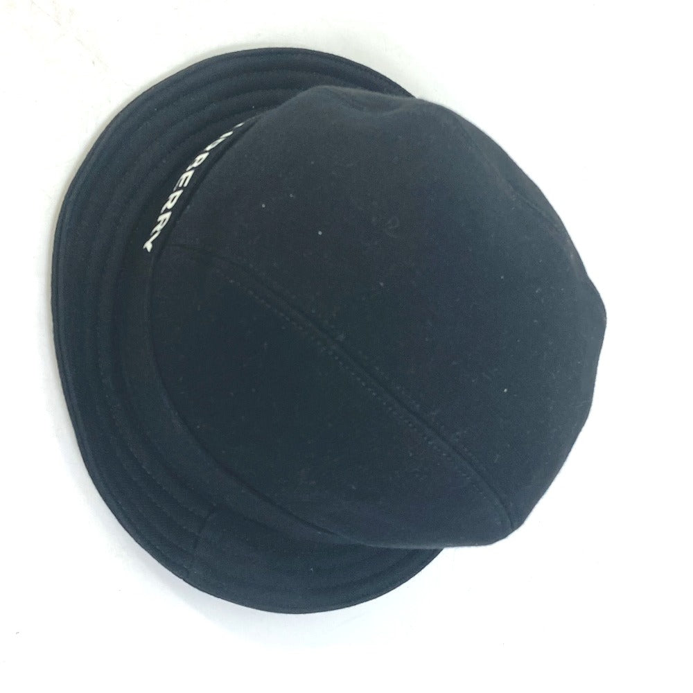 BURBERRY hat 8026928 cotton black hat hat logo Women M Used Authentic
