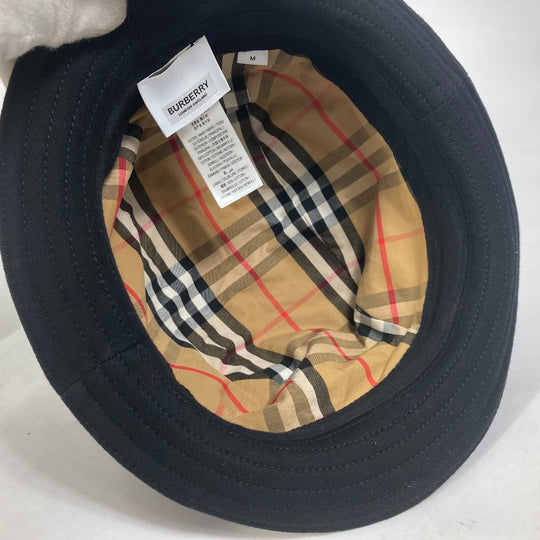 BURBERRY hat 8026928 cotton black hat hat logo Women M Used Authentic