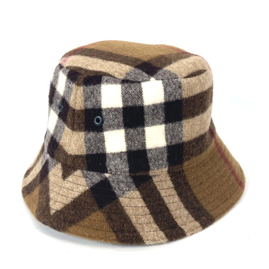 BURBERRY hat 8048929 cotton beige check mens M Used Authentic