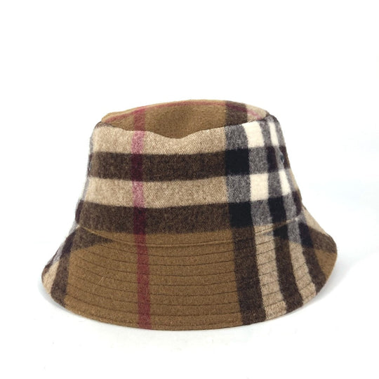 BURBERRY hat 8048929 cotton beige check mens M Used Authentic