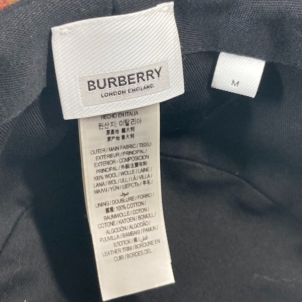 BURBERRY hat 8048929 cotton beige check mens M Used Authentic