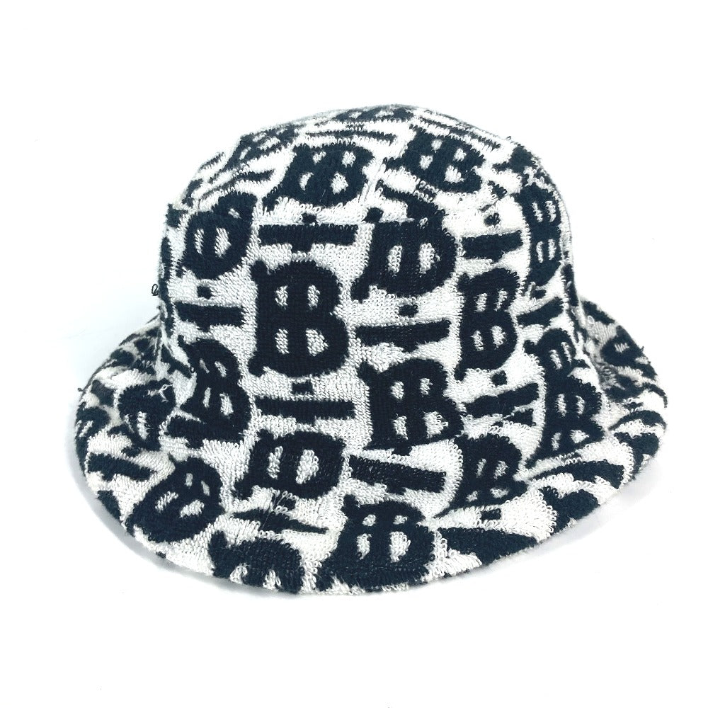 BURBERRY hat 8057414 cotton black Bicolor pile TB logo Women S Used Authentic