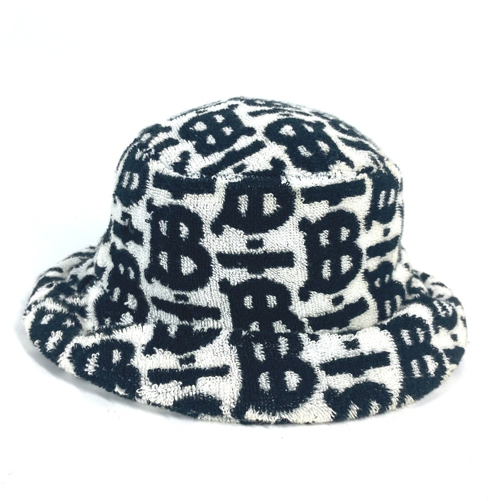 BURBERRY hat 8057414 cotton black Bicolor pile TB logo Women S Used Authentic