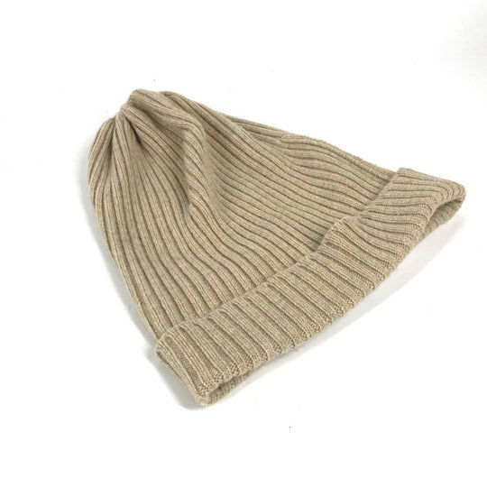 BURBERRY Knit hat wool beige Women Used Authentic