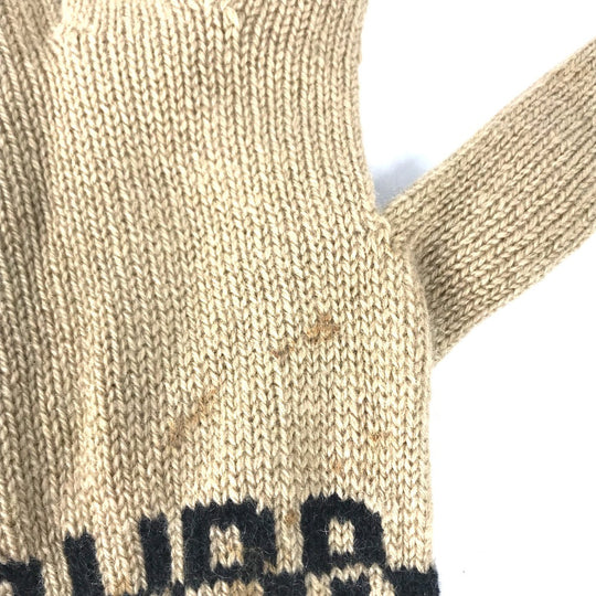 BURBERRY gloves wool beige By color logo Women Used Authentic