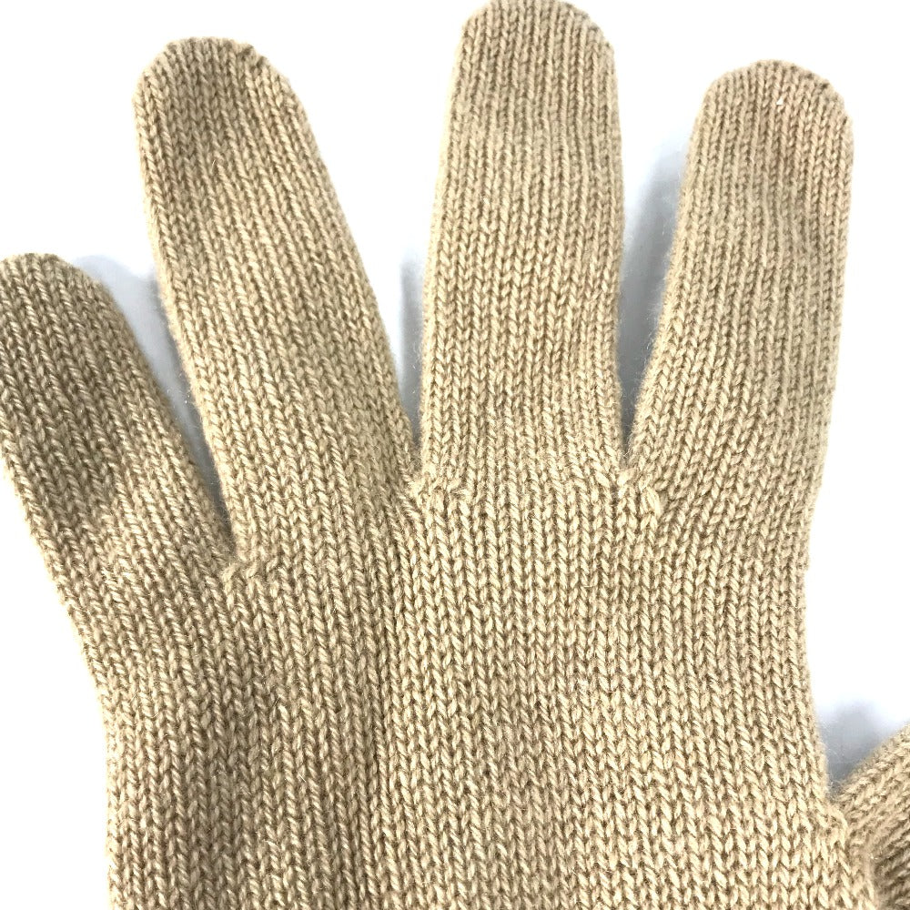 BURBERRY gloves wool beige By color logo Women Used Authentic