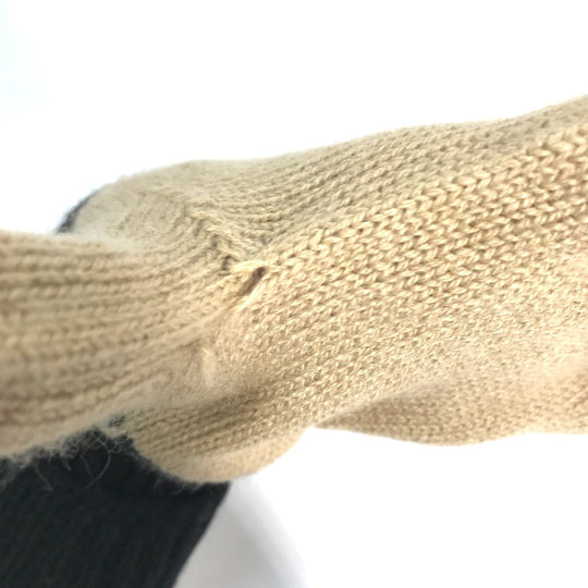 BURBERRY gloves wool beige By color logo Women Used Authentic