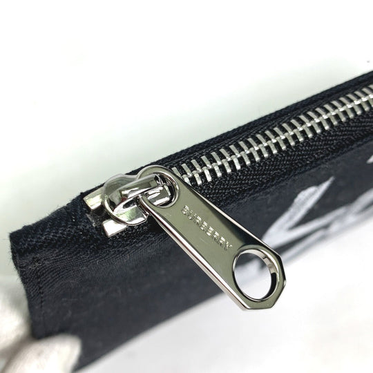 BURBERRY Pouch canvas black Makeup pouch Cosmetics Pouch LOVE Women Used Authentic