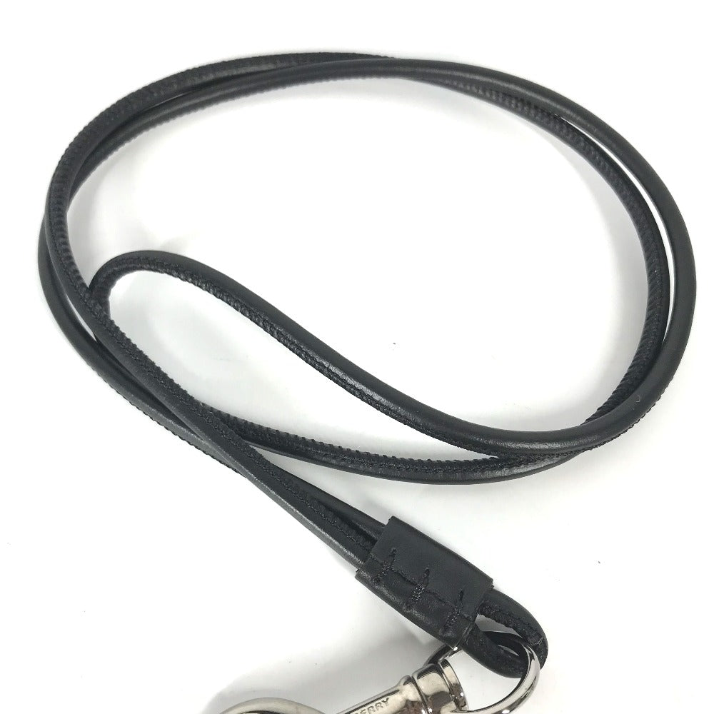 BURBERRY Coin case leather Purple type Wallet Coin Pocket With TB strap mens Used Authentic